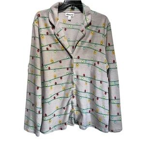 Abound Christmas Lights Pajama Collared Jacket